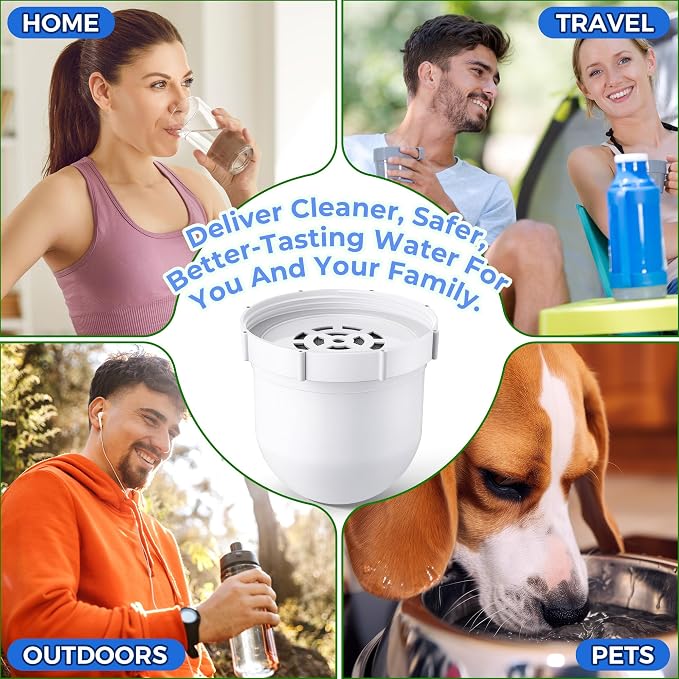 2 Pack Upgraded Water Pitcher Replacement Filter Compatible