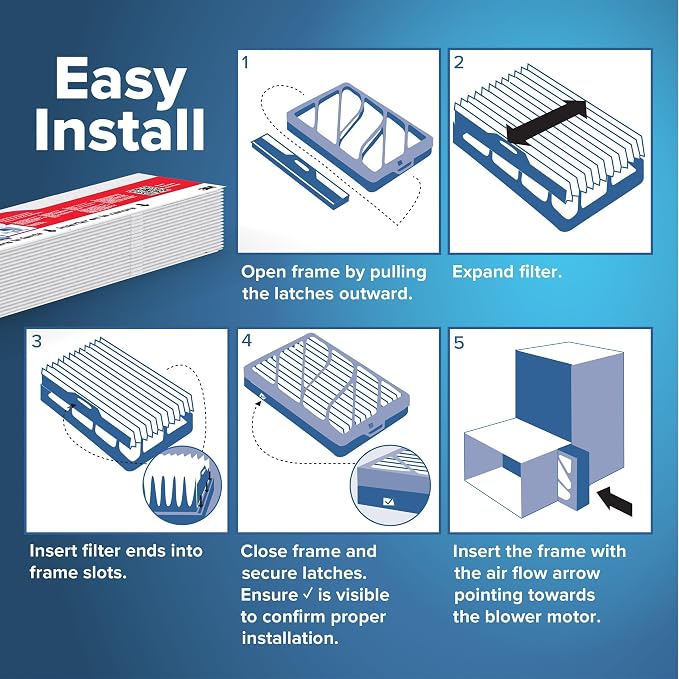 Filtrete 20x25x4 Refillable Air Filter replacement, MPR 1000, MERV 11, Allergen