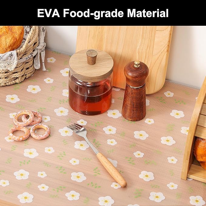 Cooyes Shelf Liner – Premium Non-Adhesive Cabinet & Drawer Liner for Kitchen – Waterproof Shelf Paper with Modern Pattern – Durable EVA Cabinet Mat – Easy to Cut （24" W x 120" L）
