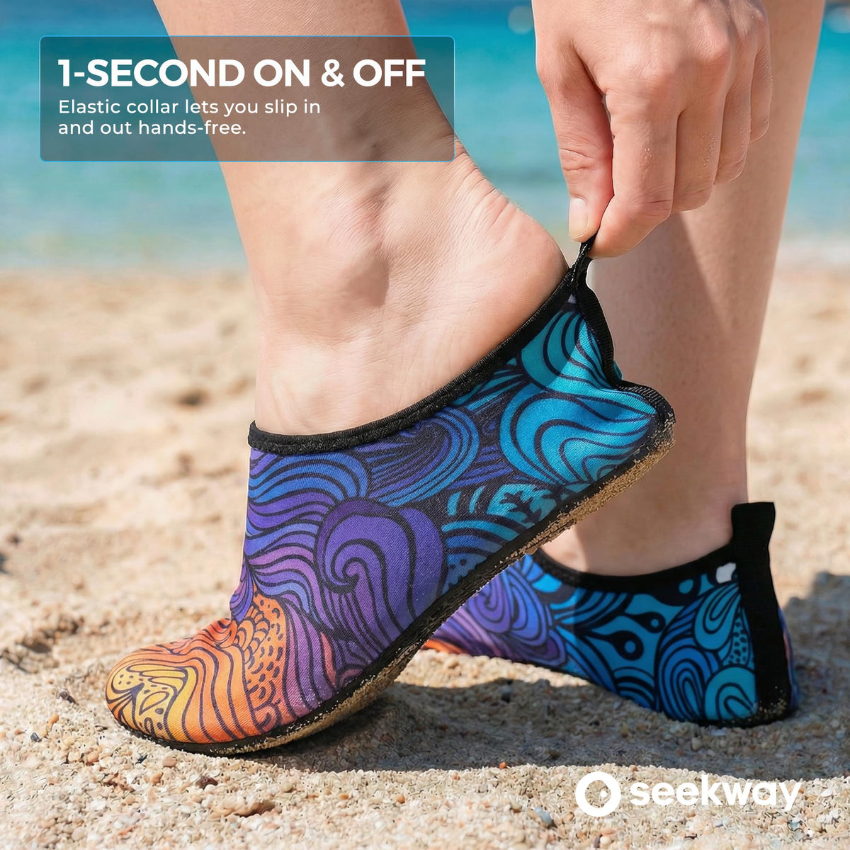 SEEKWAY Water Shoes Barefoot Aqua Socks Quick-Dry Non Slip Shoes for Beach Swim Pool River Boating Surf Women Men Bird SK002(U)