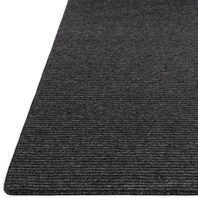 Non Slip Dark Gray Solid Rubber Back Thing Runner Rugs for Living Room 2x7 for Kitchen, Rug for Bedroom and Hallway, Stain Resistant Easy Cleaning Non Shedding Carpet Dark Gray 2 x 7