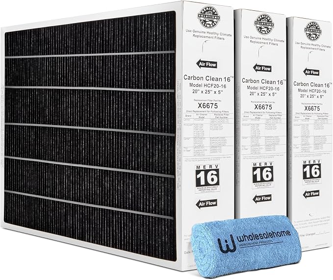 Lennox Healthy Climate Lennox X6675 20x25x5 Air Filter, Healthy Climate Carbon