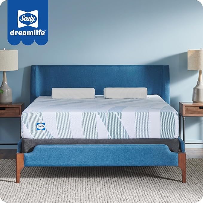 Sealy Dreamlife 10” Foam Mattress-in-a-Box, Twin XL, SealyComfort Gel Memory Foam, Surface-Guard Technology, 10 Year Limited Warranty, Made in The USA