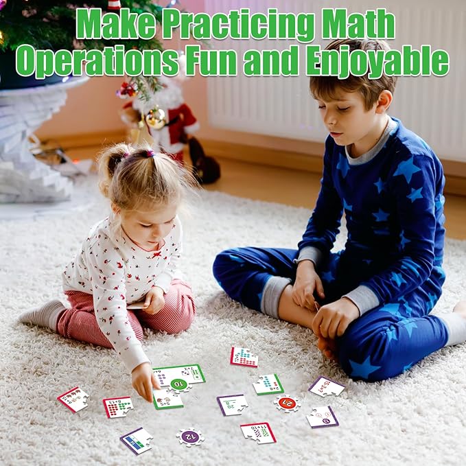 Torlam Addition and Subtraction Puzzle Cards Math Manipulatives Kindergarten Math Games for Kids, Homeschool Supplies Classroom Must Haves Preschool Learning Games Flash Cards Puzzles Toys