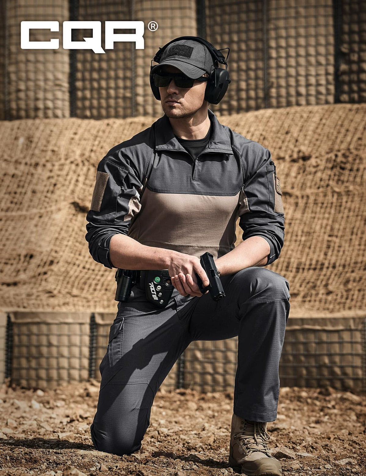 CQR Men's Tactical Pants, Water Resistant Ripstop Cargo Pants, Lightweight EDC Work Hiking Pants, Outdoor Apparel, Raider Mag Pocket Charcoal, 38W x 30L