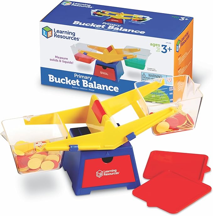 Learning Resources Primary Bucket Balance Teaching Scale - Teacher Supplies, Classroom Must Haves, Preschool Activities, Back to School, Math Manipulatives, Teaching Supplies, Toddler Science