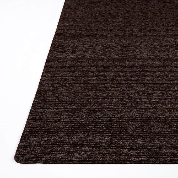Non Slip Brown Solid Rubber Back Thing Runner Rugs for Living Room 2x10 for Kitchen, Rug for Bedroom and Hallway, Stain Resistant Easy Cleaning Non Shedding Carpet Brown 2 x 10