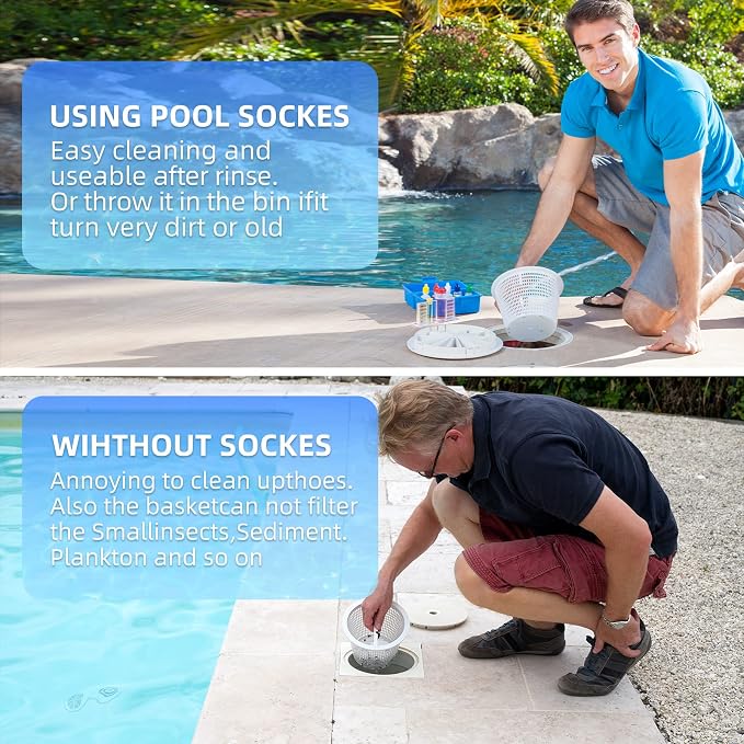 30PCS Pool Skimmer Filter Socks