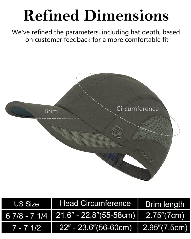 GADIEMKENSD Outdoor Running Hat Men's Cooling UPF50+ Womens Baseball Cap Sport Mesh Sun Hat Trucker Dad Hats Quick Dry Breathable Unstructured for Summer Camping Fishing Hiking Improved Blue L