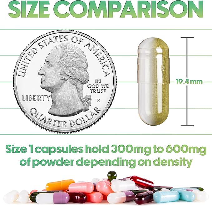 XPRS Nutra Size 1 Empty Capsules - 100 Count Colored Empty Gelatin Capsules - Pill DIY Supplement Capsule Filling - Fillable Color Gel Caps Pills for Do-It-Yourself Supplements (Clear Red)