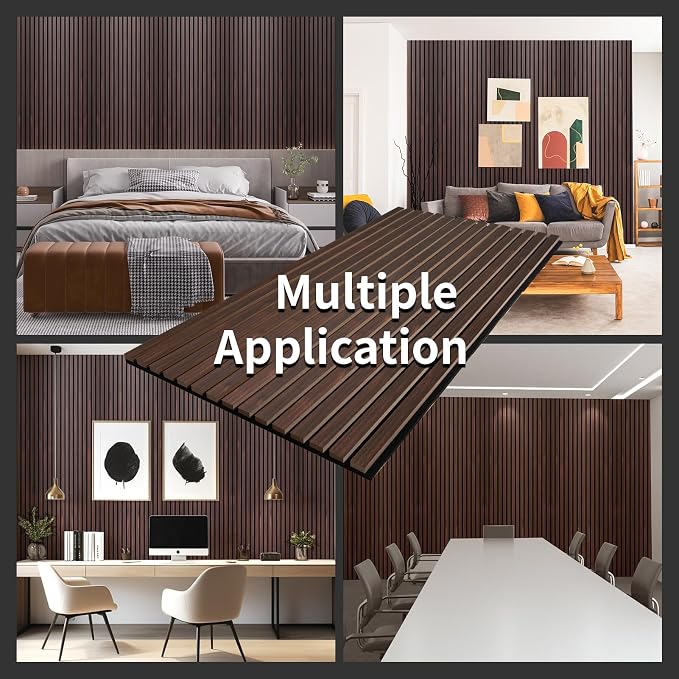 Wood Slat Wall Panel, 3D Soundproof Wall Panels, Large Acoustic Panels