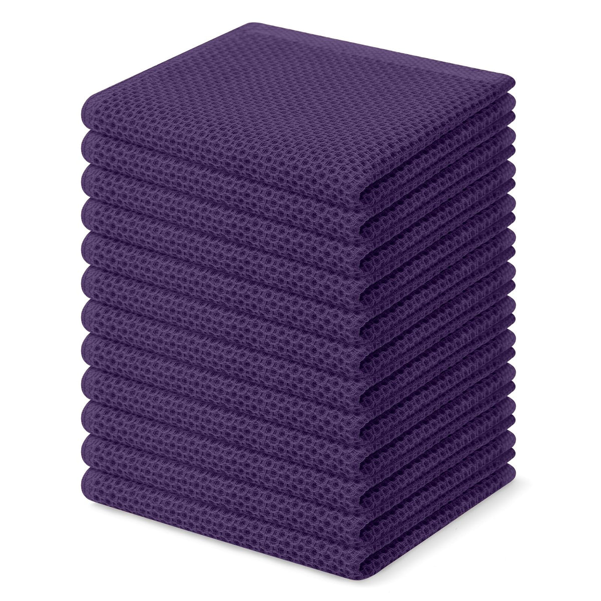 Homaxy 100% Cotton Waffle Weave Kitchen Dish Cloths 12-Pack, Coffee
