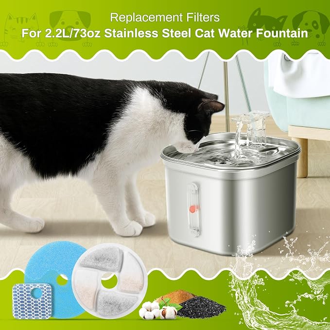 10 Set Cat Water Fountain Filter Replacement