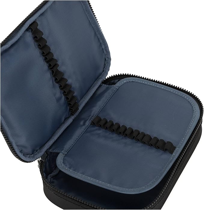 Kipling 100 Pens Case Black Tonal