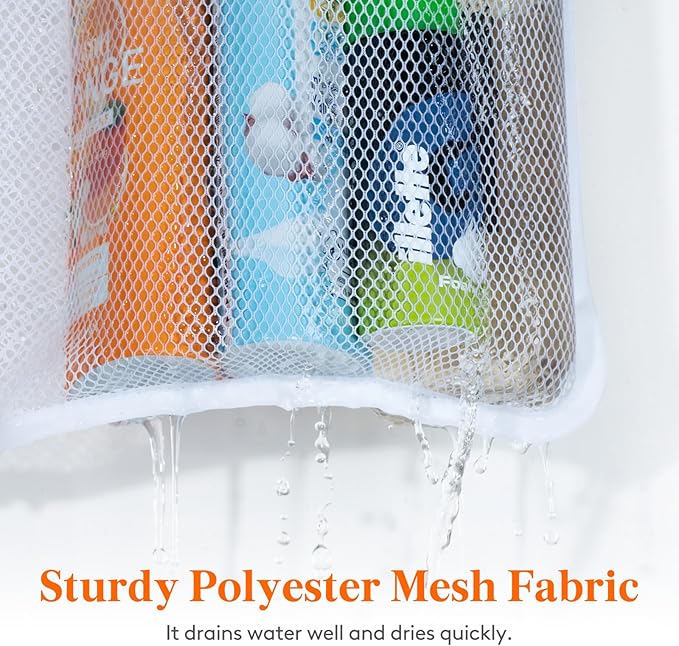 Lifewit Mesh Shower Caddy, 7 Pockets Hanging Shower Organizer with Quick Drying Mesh, Portable Space Saving Bathroom Organizer to Hold Soap, Shampoo and Cruise Ship Essentials, White, 1 Pack