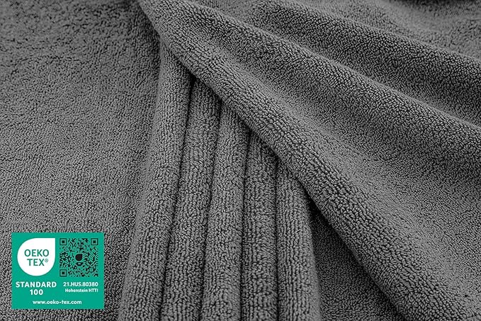 American Soft Linen Oversized Bath Sheet 40x80 Extra Large for Bathroom, 600 GSM 100% Cotton Turkish Jumbo Bathsheet Towels for Adults, Dark Gray Bath Sheet