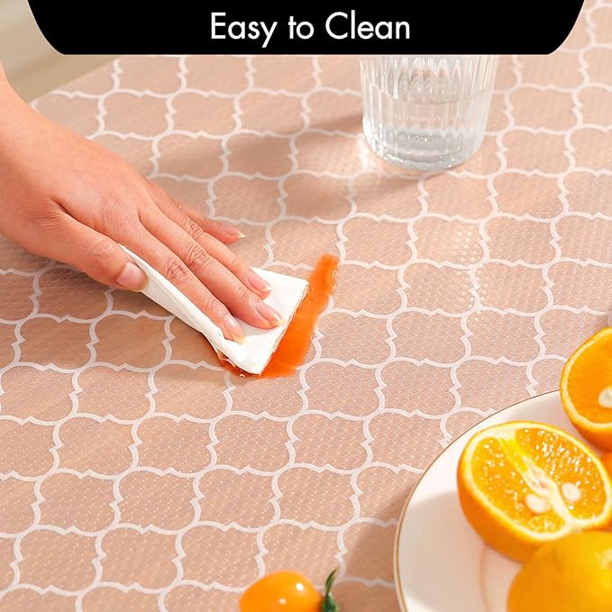 Cooyes Shelf Liner for Kitchen Cabinets – Non-Adhesive Waterproof Drawer Liner – Durable EVA Material Easy-to-Cut Shelf Paper for Refrigerator, Cupboard, Dresser with Modern Pattern (17.7"W x 78.7"L)