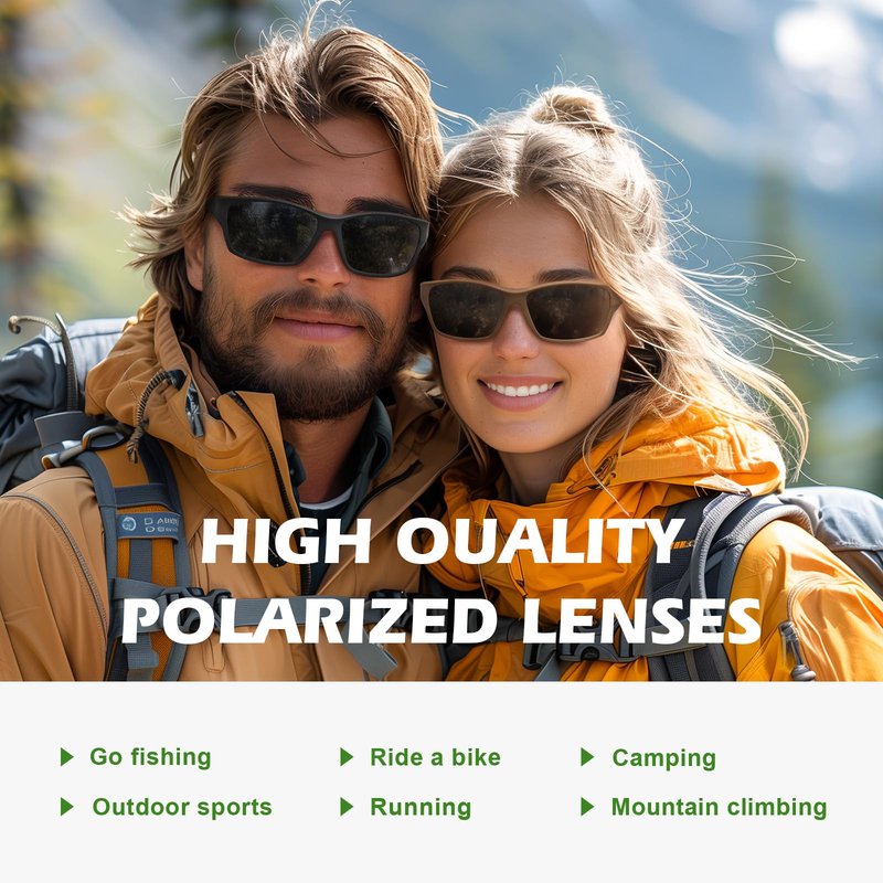 Fanshen Polarized Sunglasses Men Women, Wrap Around Mens Sunglasses for Mens Womens Cycling Running UV Protection (Matte Brown/Brown)