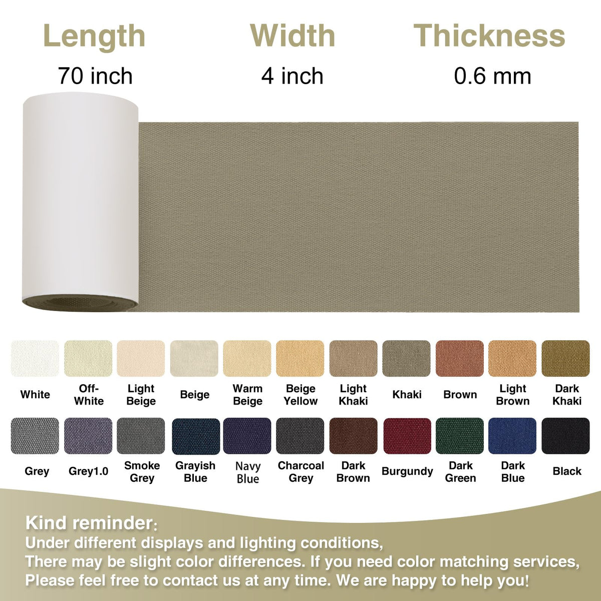 Gheeidau Canvas Repair Tape 4×70 Inch Waterproof Self-Adhesive Fabric Repair Patch for Repairing Boat Covers,Tents,Patio Umbrellas,Car Seats,Luggage,Sofas.(Khaki)