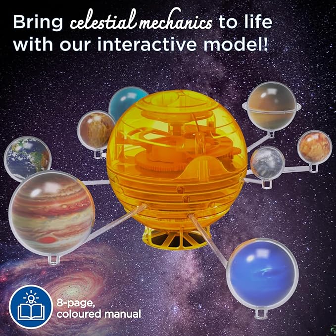 Thames & Kosmos Orbiting Solar System STEM Kit | Build a Rotating Solar System Model | Planets Revolve Using a Windup Motor | Explore Gear Ratios | Science Fairs | Difficulty Level: Intermediate Small