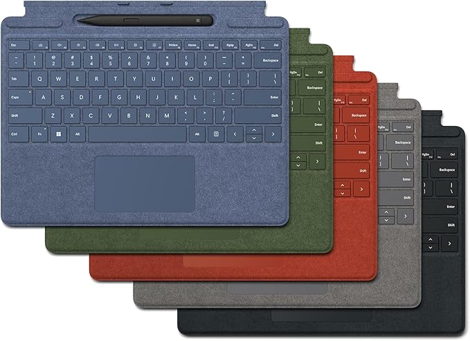 Microsoft Surface Pro Signature Keyboard with Slim Pen 2 Bundle, Sapphire Colour Keyboard