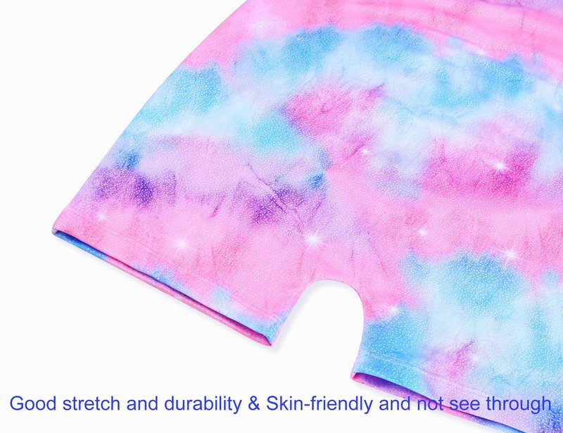 Domusgo Girls Leotards Size 5-6 Years Old Sparkle Multicolor Starry One Piece Durable Athletic Activewear