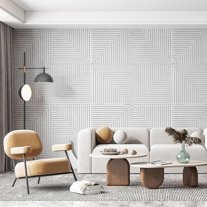 Art3d 6-Pack Self-Adhesive Acoustic Wall Panels