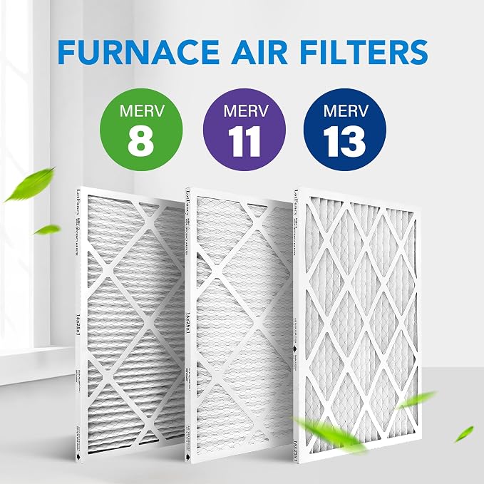 LotFancy 16x25x1 Air Filter MERV 11 6-Pack, Electrostatic Pleated AC Furnace