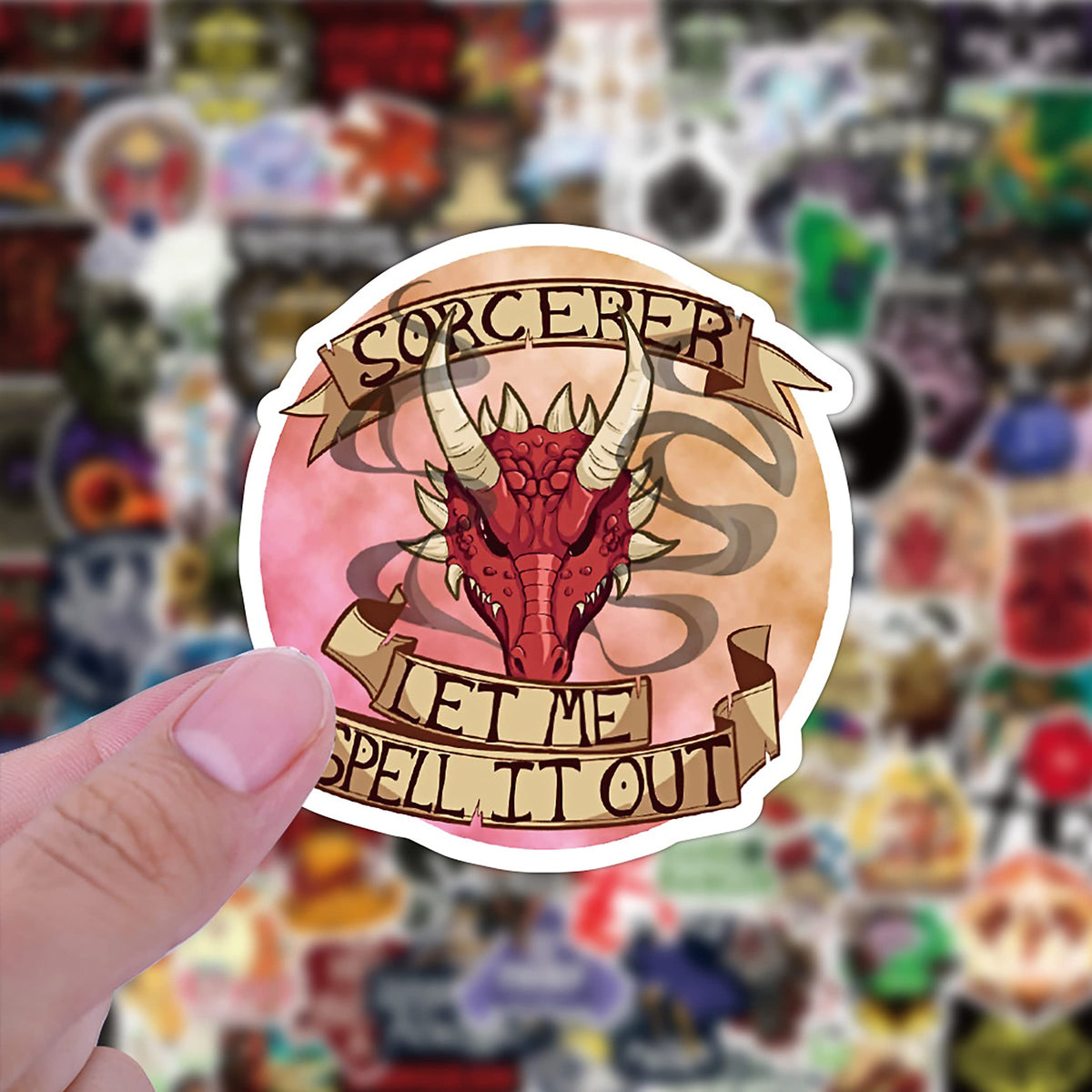 Dungeons and Dragons Stickers- 100Pcs Vinyl Waterproof Stickers for Teens, Gifts for Laptops, Car, Wall, Phone