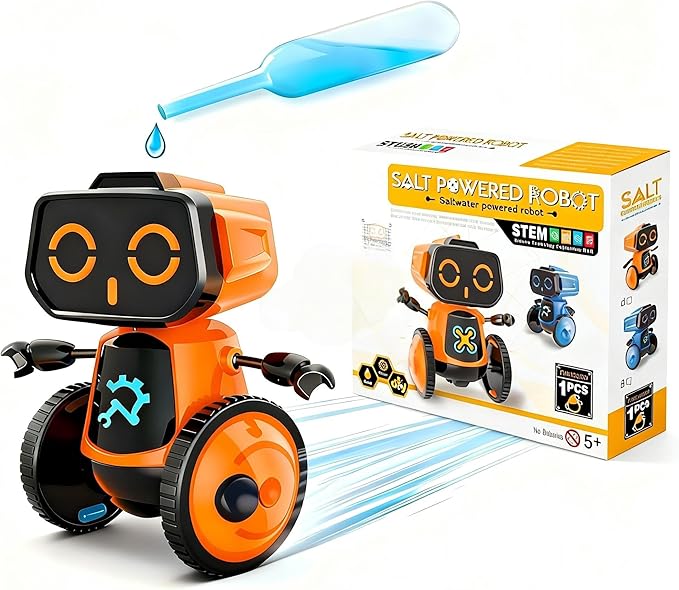 Science Saltwater-Powered Robot Kit, No Batteries Required, DIY Toys, Scientific Experiments, Creative Toy, Environmental Protection, for Festival Boys & Girls