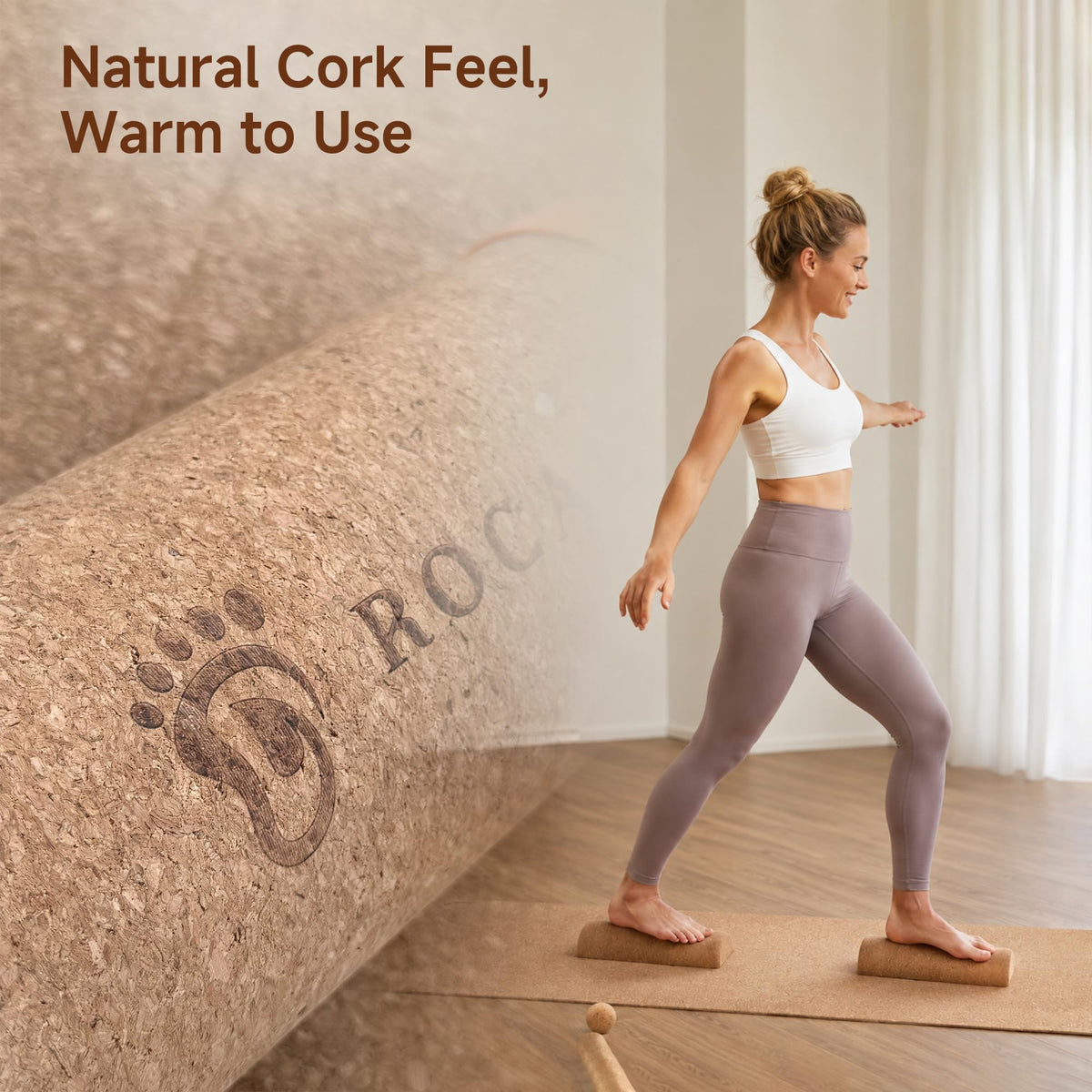 Rocalt Cork Balance Board, Foot and Ankle Strengthener Kit