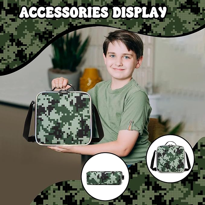 Backpack for School Boys Backpack with Lunch Box Pencil Case Kids Backpacks for School Boys Teens Elementary Middle Students