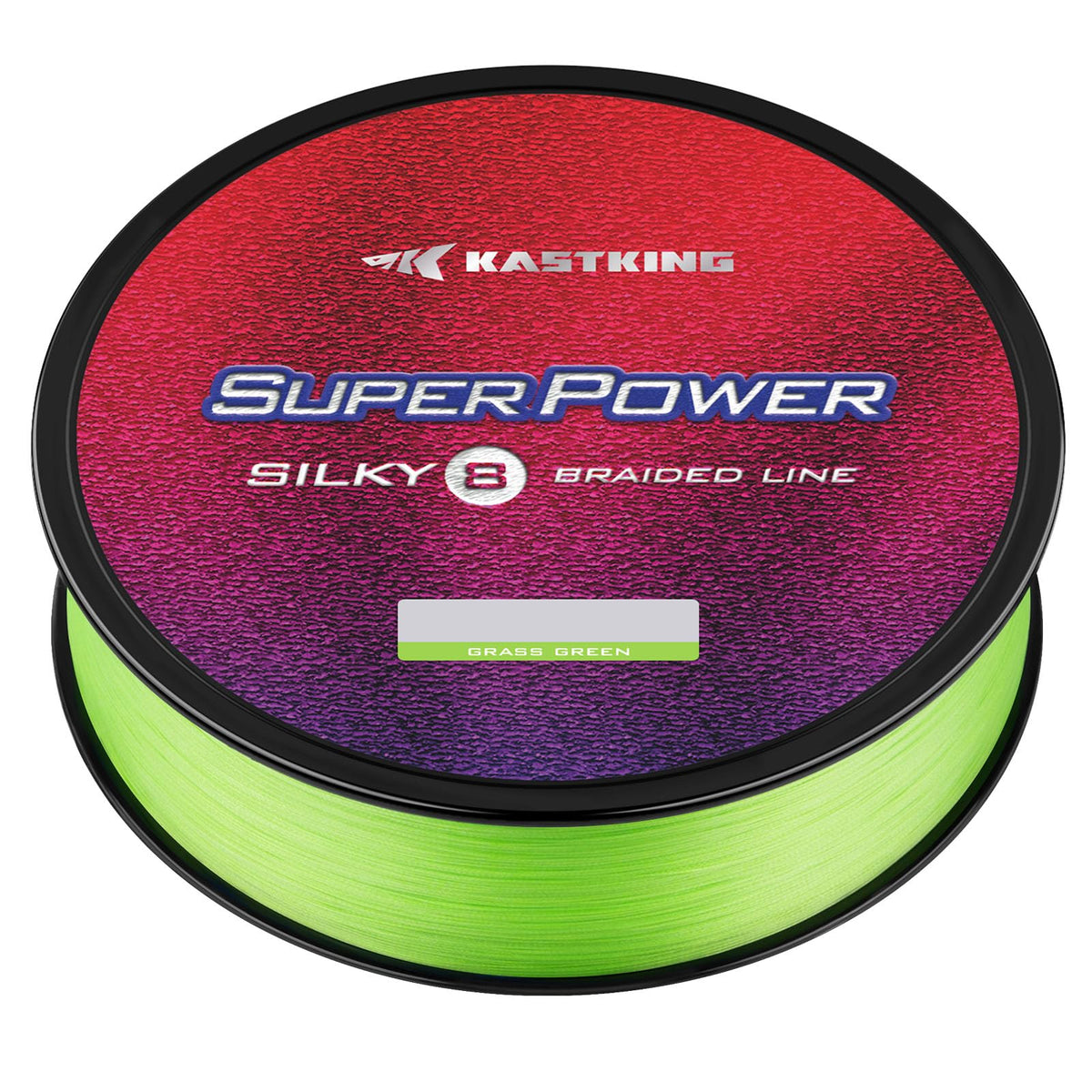 KastKing Superpower Silky8 Braided Fishing Line,50LB,500 Yds,Grass Green,8X