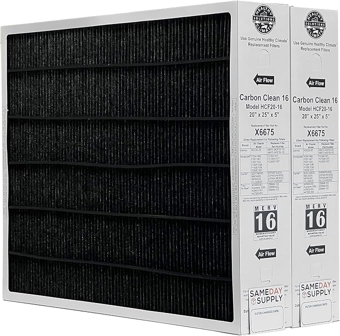 Lennox Healthy Climate Lennox X6675 20x25x5 Healthy Climate Carbon-Clean MERV