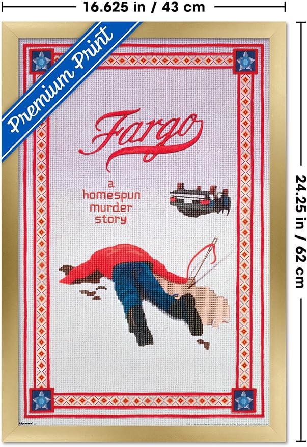 Fargo (1996) - One Sheet Wall Poster, 22.4L" x 14.7W", Gold Framed Version