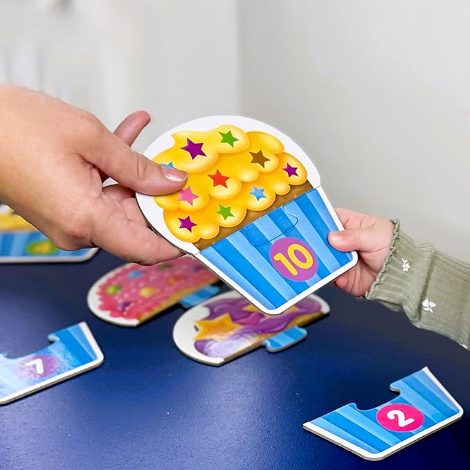 The Learning Journey: My First Match It - Counting Cupcakes- 15 Piece Self-Correcting Matching Puzzles - First Learning Toys for Toddlers 2-5 - Award Winning Toys