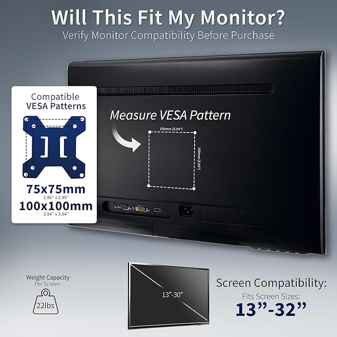 VIVO Freestanding Dual Monitor Stand with Sleek Glass Base and Adjustable Arms, Mounts 2 Screens up to 32 inch and 22 lbs Each, Black, STAND-V002FG