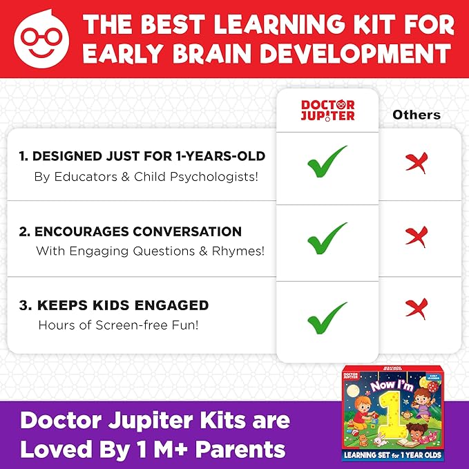 Doctor Jupiter Now I AM 1 | Educational Learning Toy for 1 Year Olds | Birthday Gift Ideas for Boys & Girls Ages 1+ | Preschool Learning Activities