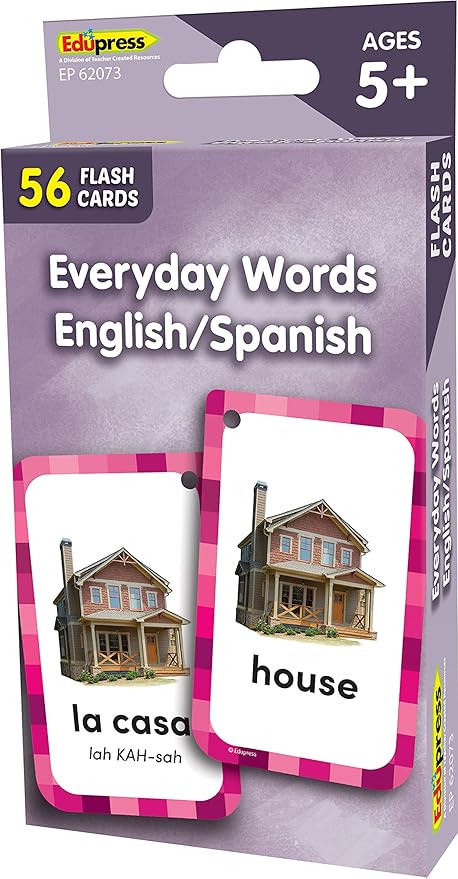 Everyday Words English/Spanish Flash Cards (EP62073)