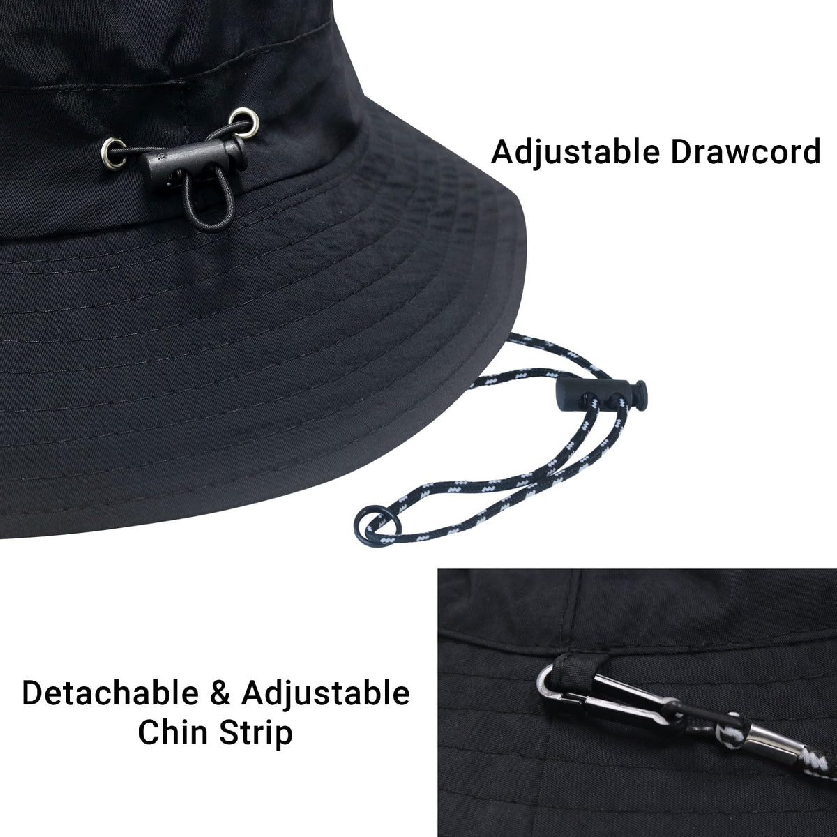 PFFY Packable Sun Bucket Hat for Men UV Protection Sun Hats Waterproof Lightweight Hiking Outdoor Cap Beige (More Loose)