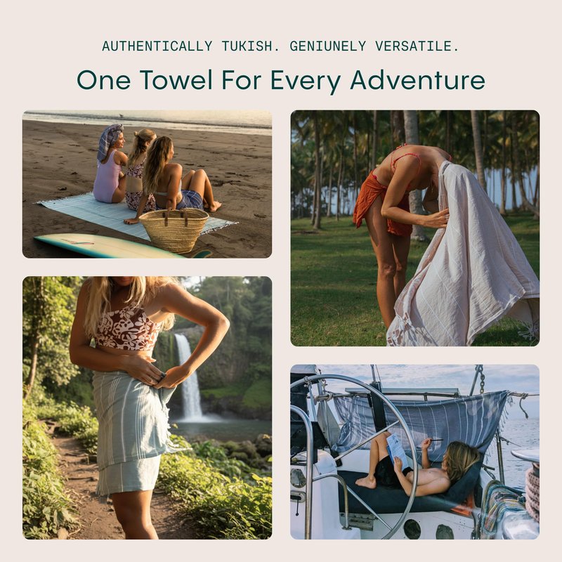 WETCAT Turkish Beach Towel Oversized (38"x71") 100% Turkish Cotton, Made in Turkey - Sand Free, Extra Large, Ultra Soft, Quick Drying, Compact & Lightweight for Travel - Honey Gold