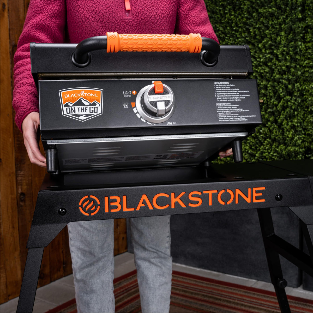 BLACKSTONE 5013 Collapsible Tabletop Griddle Stand, Black