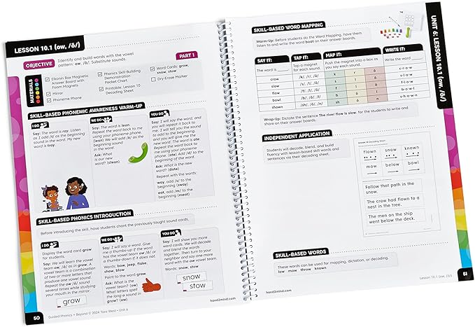 hand2mind Guided Phonics + Beyond Focus Lessons Unit 6 Teacher Guide, Science of Reading Classroom Materials, Kindergarten Homeschool Curriculum Supplies, Early Childhood Education Materials