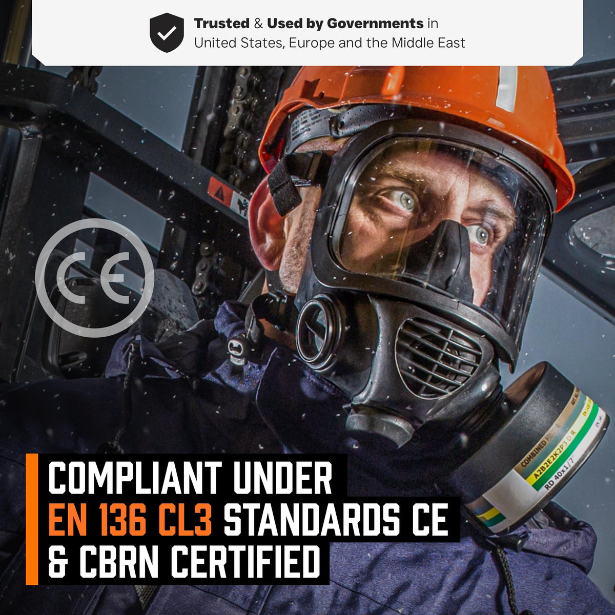MIRA SAFETY M Certified CBRN Full Face Gas Mask Reusable Respirator Professional Grade (CM-6M Mask WITH Drinking System), 2 Piece Set