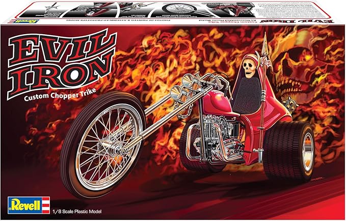 Revell 17325 Evil Iron Trike 1:8 Scale 153-Piece Skill Level 5 Model Motorcycle Bike Building Kit