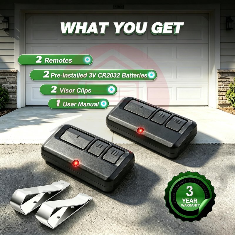 ASONPAO 2-Pack for Chamberlain 953EV-P2 953ESTD Universal Garage Door Opener Remote FCC Certified 3-Year Warranty