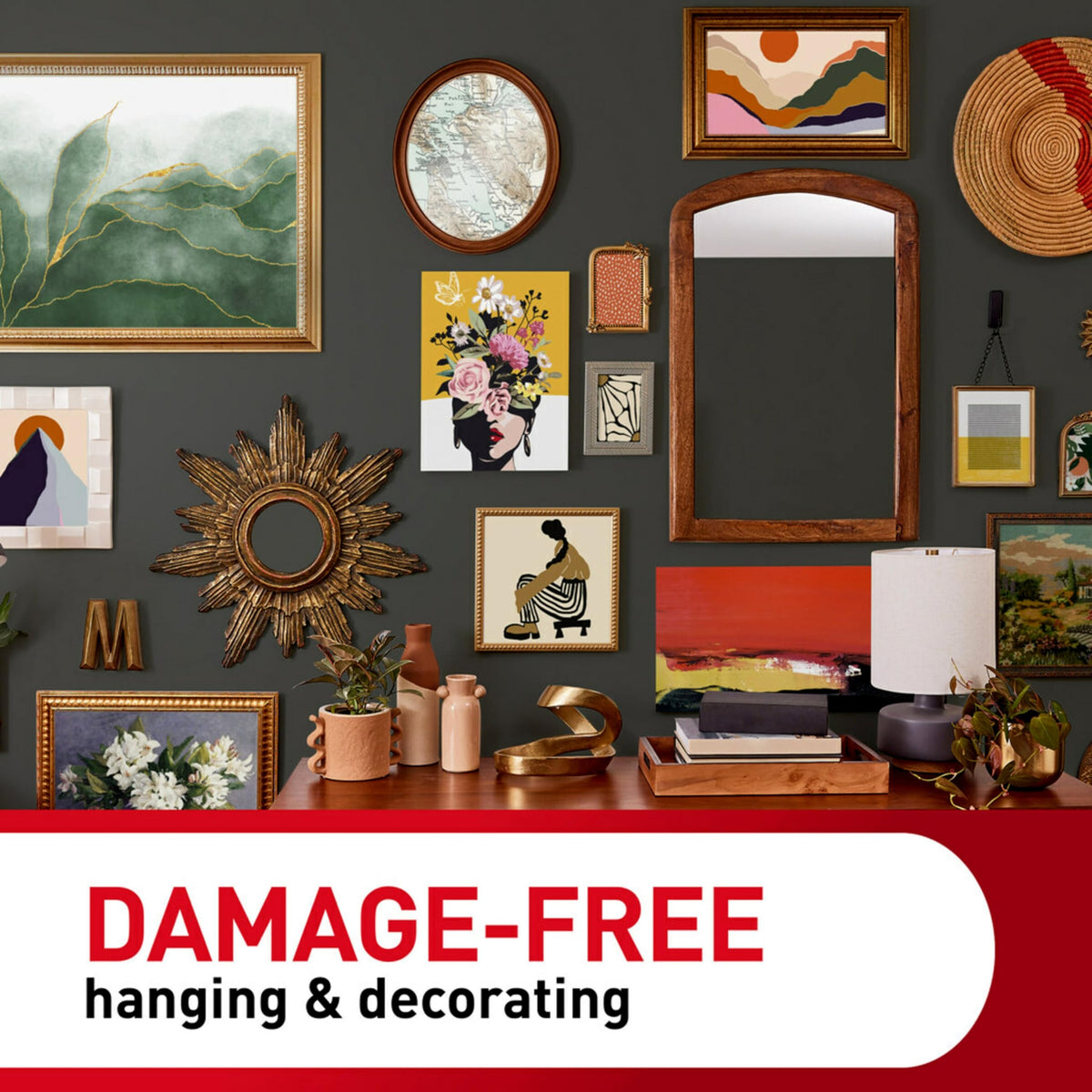 Command 15 lb & 10 lb Large and Medium 28 Pairs Picture Hanging Strips (56 Strips), Damage-Free Hangers for Picture Frames, No Tools Required,Great for Home Room Wall Decor,White Adhesive (Pack of 12)