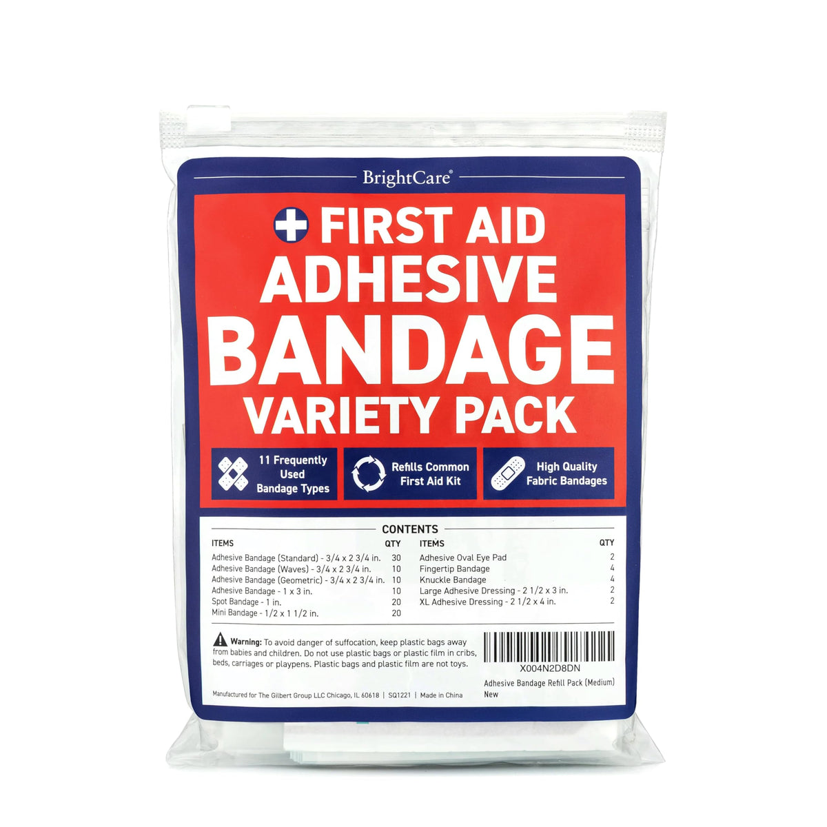 Bulk First Aid Bandages, Multiple Sizes & Shapes and Bands