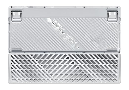 ROG Azoth X 75% custom gaming keyboard, hot-swappable Storm V2 Switches, gasket mount, dampening foam, FR4 plate, south-facing PCB, tri-mode connection, OLED display, control knob, wrist rest, Mac