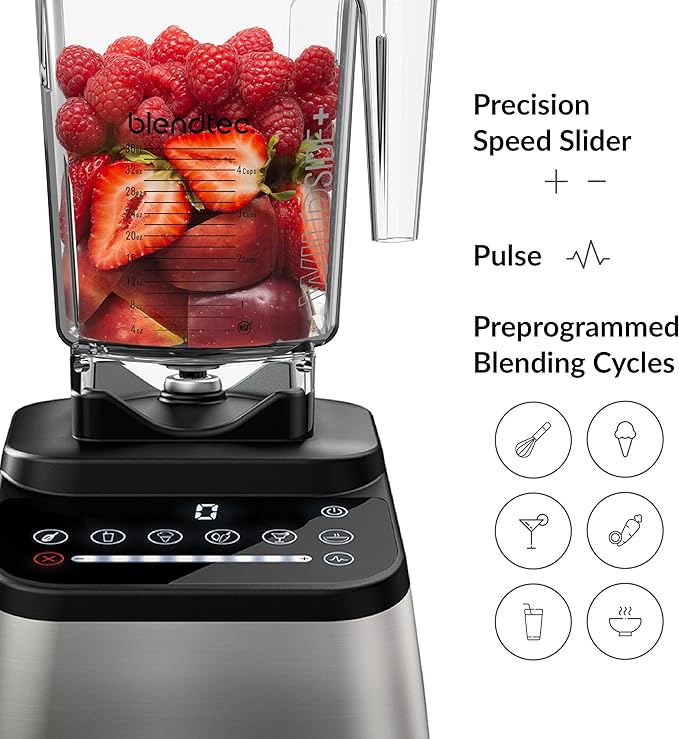 Blendtec Designer Series Blender (Black), WildSide+ Jar & GO Travel Bottle